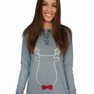 Abbigliamento da Notte Snelly L'Originale, 'Sweet & Happy' Gray - Img 4