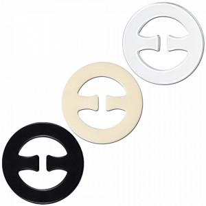 Braces Clips Set of 3 Pieces Round Shape Color Black Nude Transparent