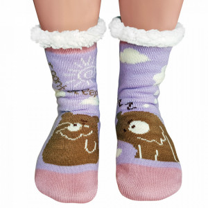 Ciorapi Imblaniti si Caldurosi Lady-Line Model 'I Dont Sleep' Lilac