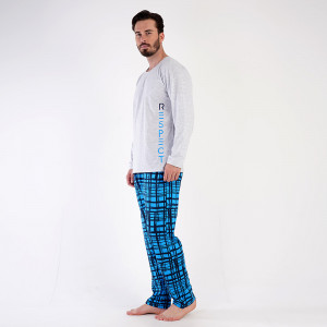 Pijamale Confortabile pentru Barbati Vienetta|MAN, Model 'Respect' Gray