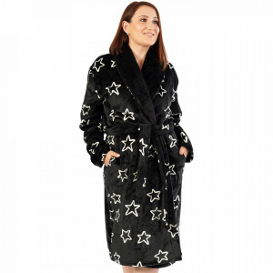 Large Size Women's Robe Cocolino Extra Soft Vienetta Soft & Pure 'My Star'