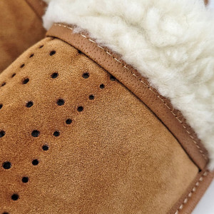 Papuci de Casa din Piele cu Talpa de Plută și Îmblăniți cu Lână , Model 'Natural Confort'
