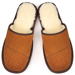 Men's Leather Slippers 'Gentleman's Classic' Sienna | Comfort, Style and Elegance