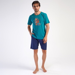 Men's Pajamas Plus Size Vienetta|MAN Model 'Sniffle Bear' | Relaxing and Comfortable Sleep