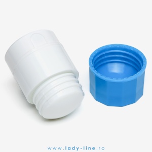Organizator Medicamente Multifunctional 4in1 | Tăiere, Sfărmare, Depozitare, Pahar Apă, Culoare Albastru