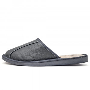 Papuci de Casa din Piele Culoare Gri Model 'Tennessee' Gray