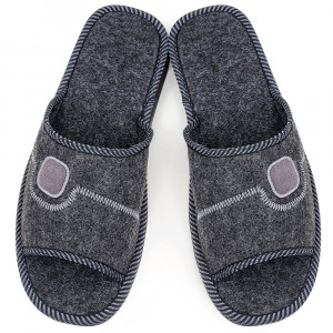 Papuci de Casă pentru Bărbați din Postav Brand Pago Model Grey Haven