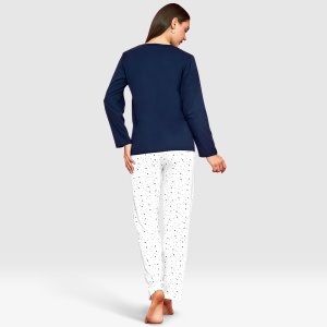 Pijama Dama Brand Serena Model 'Next Time' | Confortabilă și Elegantă. Prezentare din spate.