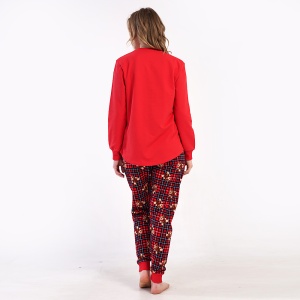 Pijama din Bumbac Vătuită la Interior Vienetta, Model 'You are So Sweet' - Pijama prezentare vedere din spate.