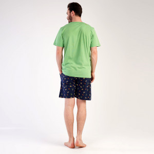 Pijamale Barbati Pantalon Scurt Vienetta | MAN Model 'Carnival' Green