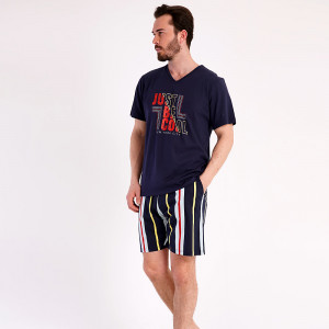 Pijamale Barbati Pantalon Scurt Vienetta | MAN Model 'Just Be Cool' 