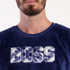 Pijamale Calduroase din Extra Soft Vienetta | Man, Model 'Boss' Blue