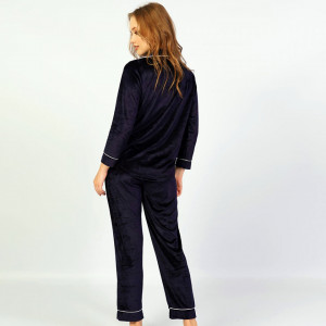 Pijamale Confortabile din Velur Catifea Vienetta Model 'Velvet Touch'