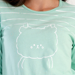 Pijamale Dama din Bumbac 100% Vienetta, Model 'New Vision'