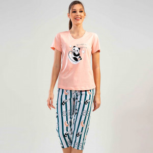 Pijamale Dama Vienetta din Bumbac 100%, Model 'Better in Pajamas' 🧸