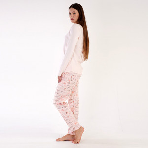 Pijamale Groase din Bumbac Interlock, Brand Vienetta, Model 'L'amour'