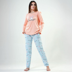 Pijamale Vienetta din Bumbac 100% Model 'Goodnight Sweet Bunny'