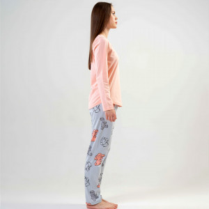 Pijamale Vienetta din Bumbac, Model 'Oh Happy Day!'