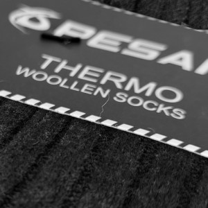Sosete Termo din Lână Marca Pesail® Model 'Stable Ground' Culoare Carbon Black