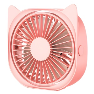 Ventilator pentru birou cu alimentare continuă prin cablu USB 'Kitty Ears', cu un design simpatic cu urechi de pisică.
