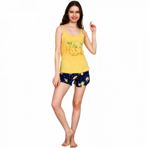 Vienetta Women's Pajamas, 'Hot Like a Sun' Color Yellow