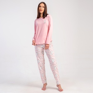 Women's 100% Cotton Pajamas Vienetta, 'Love All You Need' Model | Cuteness and Comfort