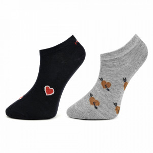 Women's Ankle Socks 2 Different Pairs Seamless Pattern 'I Still Love You'