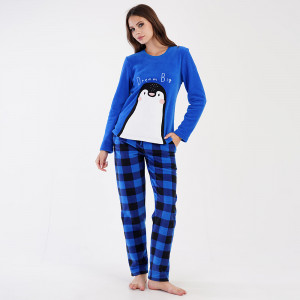 Women's Warm Fleece Pajamas Vienetta Loft Model 'Dream Big'