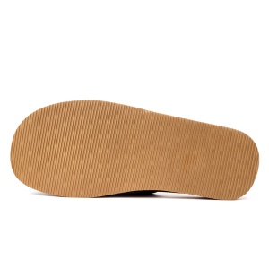 Papuci de Casa din Piele Maro Model 'Geometric Aproch Soft' Brown| Confort și Stil, Design Modern. Prezentare talpă.