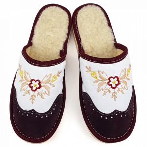 Burberry 'London Brogue Inspire' Wool-Lined Suede Slippers