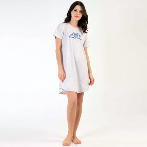 Camasa de Noapte Marca Vienetta Model 'Become the Change' Gray