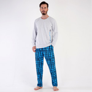 Comfortable Pajamas for Men Vienetta|MAN, Model 'Respect' Gray