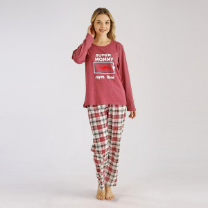 Comfortable Women's Pajamas Brand Serena Model 'Super Mommy'