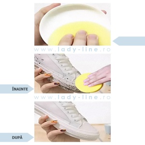 Întreținere profesională direct la tine acasă: crema cu burete redă instantaneu aspectul curat și strălucitor al pantofilor tăi preferați.