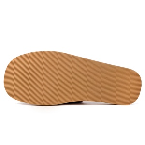 Papuci de Casa din Piele Model 'Geometric Aproch Soft' Brown Green - Prezentare talpă papuci.