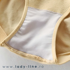 Igienă sporită: zonă intimă căptușită la interior cu bumbac moale, natural și respirabil.