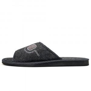 Papuci de casă bărbați din postav gri, model Grey Haven de la Pago.