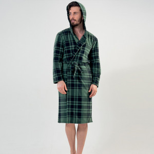 Men's Fleece Robe Vienetta | MAN LOFT, Model 'Relax'