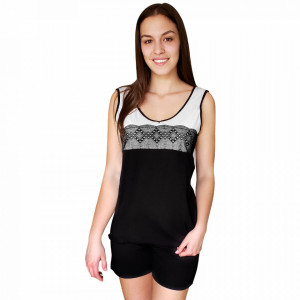 Pijamale Dama Bumbac 100%, Brand Charachter, 'Love Inspiration' Nero