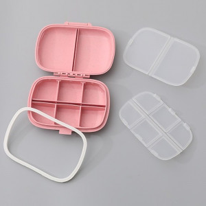 Organizator Medicamente Tip Valiza cu 8 Compartimente Model Traveling Pink