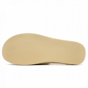 Papuci de Casa Dama Imblaniti cu Lana de Oaie Model 'Joy Season' Cream
