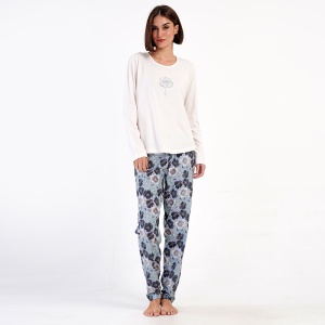 Pijama Damă din Bumbac 100% Vienetta, Model 'Be Positive' | Lejeritate și Stil