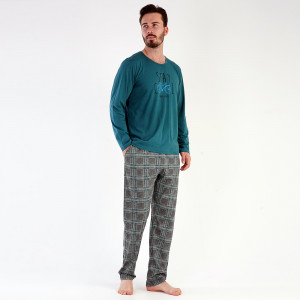 Pijamale Barbati din Bumbac Vienetta|MAN, Model 'Stay Cool - Young & Free'