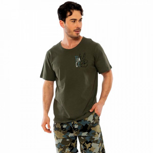 Pijamale Barbati Pantalon Scurt Gazzaz by Vienetta Model 'Love Peace'
