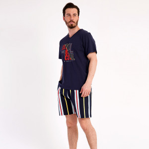 Pijamale Barbati Pantalon Scurt Vienetta | MAN Model 'Just Be Cool' 