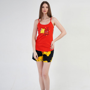 Pijamale cu Maieu Vienetta Model 'Little Sweet' Red