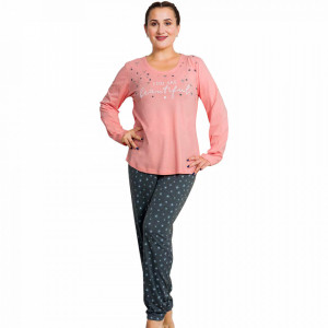 Pijamale Dama Marimi Mari Vienetta Model 'You are Beautiful' Pink
