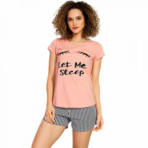 Pijamale Dama Vienetta Bumbac 100% 'Let Me Sleep'