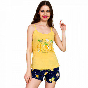 Pijamale Dama Vienetta, 'Hot Like a Sun' Culoare Galben