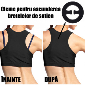 Cleme Bretele Set 3 Buc. Forma Rotunda Culoare Negru Nud Transparent